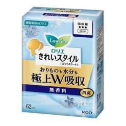 카오 로리에 깔끔한 스타일 극상 W흡수 팬티라이너 무향료 62개입