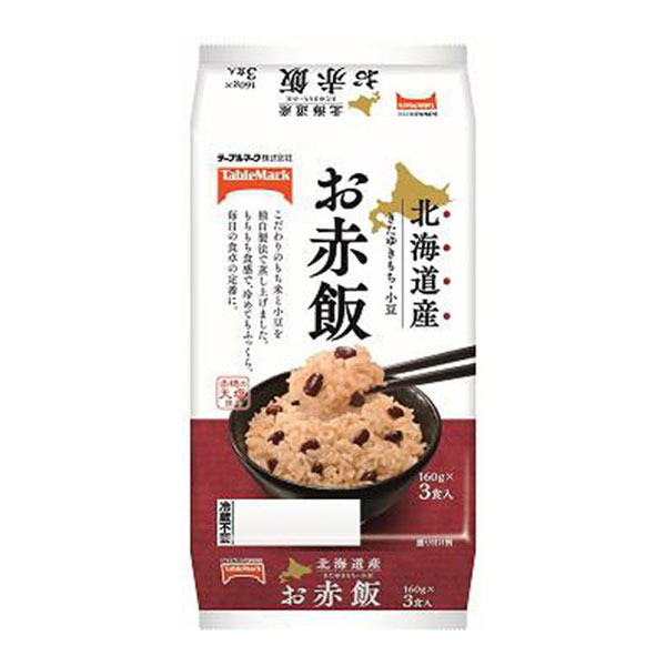 테이블마크 홋카이도산 키타유키모치 팥밥 160g x 3팩입