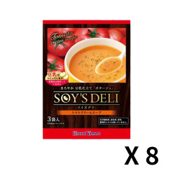 홋카이야마토 소이즈델리 토마토 크림 스프 1개(3봉입) 48g x 8개 세트