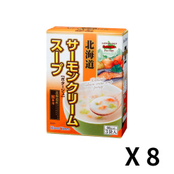 홋카이야마토 연어 크림 스프 1개(3봉입) 51.6g x 8개 세트