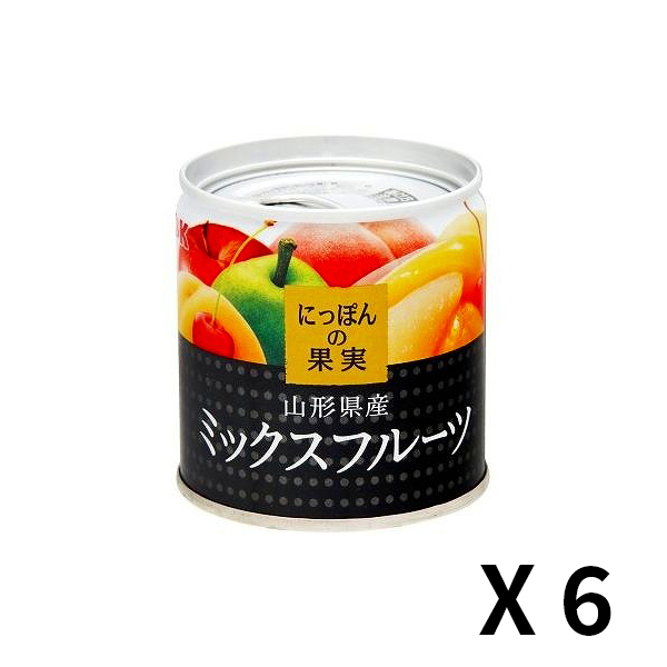 K&K 일본의 과실 야마가타현산 믹스 후르츠 195g x 6개 세트
