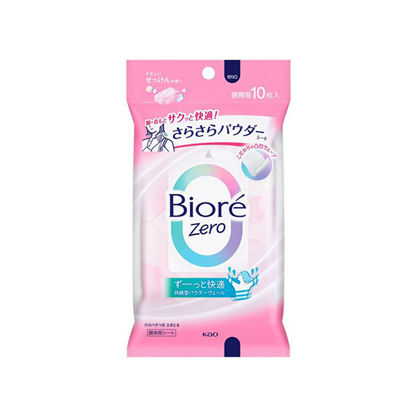 카오 비오레 Zero 보송보송 파우더 시트 비누향 10매입