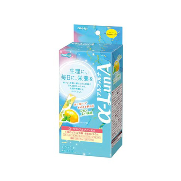 메이지 페미니 케어 푸드 α LunA 과립 레몬 민트 풍미 4.7g × 7 개