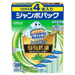존슨 스크러빙 버블 화장실 스탬프 샤인 민트향 38g × 4개입