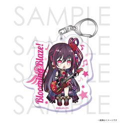 흰색 고양이 프로젝트 Blooming Blaze ~ 피어 록킹 걸스 ~ 미니 애니메이션 아크릴 열쇠 고리 카스미 코로뿌라