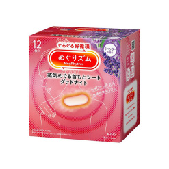 카오 메구리즘 증기로 굿 나이트 목덜미 시트 라벤더향 12장입