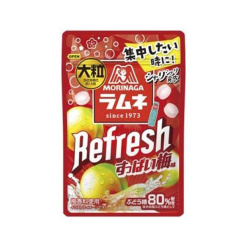 모리나가제과 대형 라무네 리프레시 새콤한 매실맛 28g
