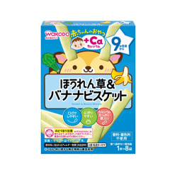 아사히 아기의 간식 + Ca 칼슘 시금치&바나나 비스켓 8개입 28g
