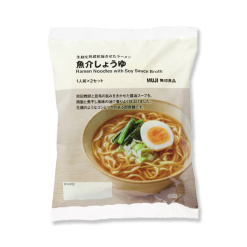 무인양품 숙성 건조 생면 라멘 해산물 간장맛 1인분×2세트 218g