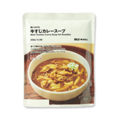 무인양품 면에 부어 먹는 소 힘줄 카레 수프 1인분 250g