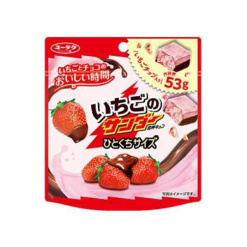 유라쿠제과 딸기 썬더 한입 사이즈 파우치 62g